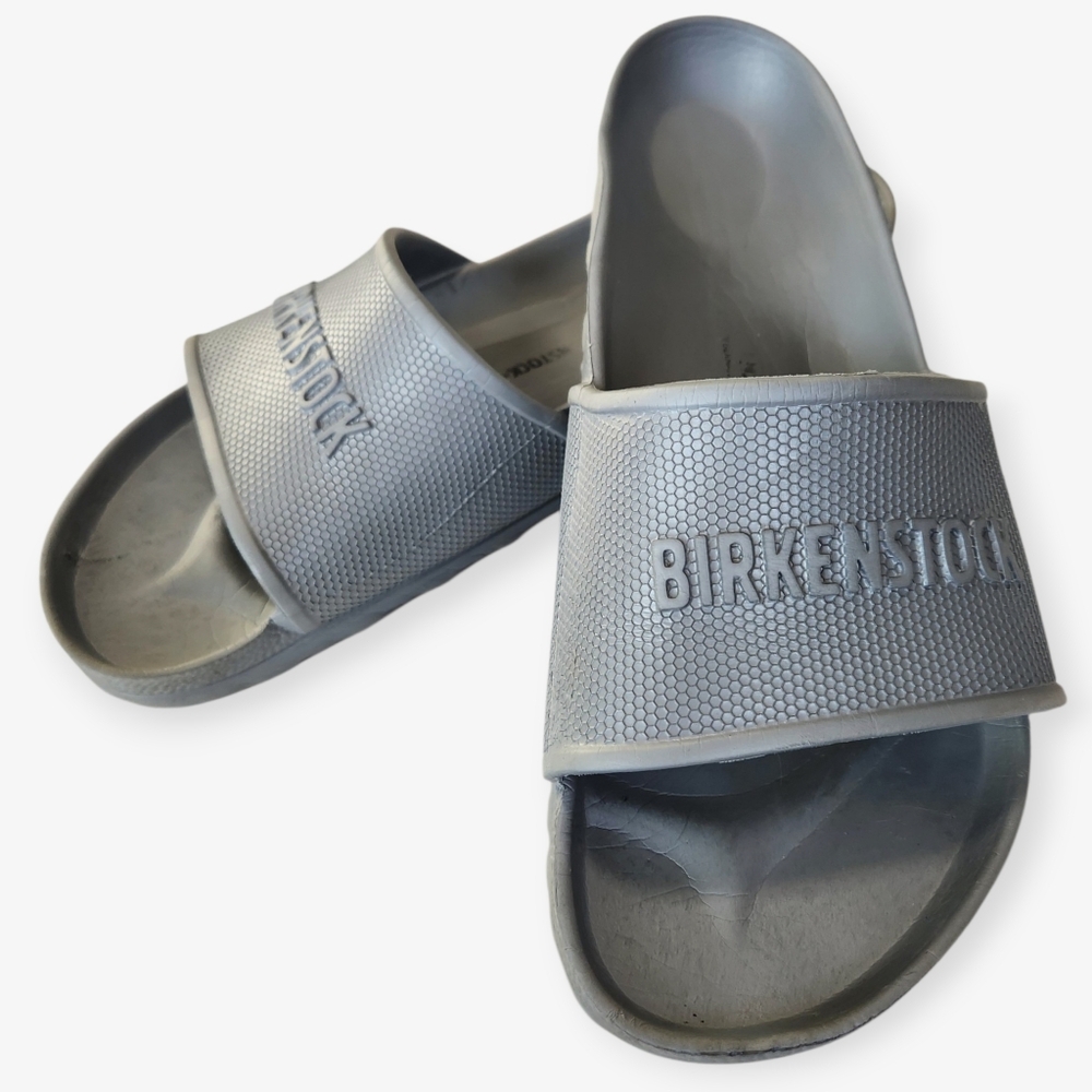 Birkenstock Barbados EVA Slide Sandals Men's Size US 10 EU 43 Silver Gray